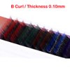 Scala 5 Colors Mix Gradient Rainbow Colorful 12 Rows/tray C Curl 0.10 Flash Eyelash Extension Nature Long Gradient Mink False Individual Eye Lashes Makeup Mink Fake False Eyelashes (12mm)