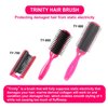 Trinity-Folding Hair Brush, Foldable Anti Static Hair Detangler Brush, Women Travel Size Hair Detangling Brush, Hair Styling Brush for Toiletry Bag Travel Purse Locker Gym