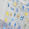 Summer Nail Stickers for Nail Art, 5D Embossed Nail Decals Shell Starfish Design Nail Art Supplies Self Adhesive Ocean Nail Art Stickers Cute Nail Decorations for Women Girls Manicure Accessories