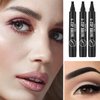 3P Eyebrow Tattoo Pen,Eyebrow Pencil Waterproof Eyebrow Microblading Brow Pen,Brow Pencil,Long Lasting Eyebrow Makeup,Creates Natural Looking Perfect Brows（Black）