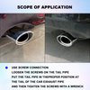 Stainless Steel Car Exhaust Tip, 2.5" to 3.3" Adjustable Car Decoration Chrome-Plated Finish Exhaust Tailpipe, Universal Car Exhaust Pipe Modification Tail Throat Tail Pipe (Silver #Straight)