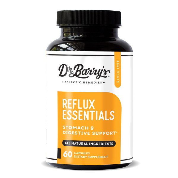 Dr. Barry's Reflux Essentials - Natural Support for Digestive and Stomach Health, 60 Capsules - 30 Day Supply (1)