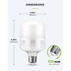 LOHAS Super Bright Light Bulbs, 250-300W Equivalent, 3400LM E26 Garage LED Bulb, 3000K Soft White, 30 Watt High Lumen LED Bulb, w/E39 Adapter for Commercial Warehouse Workshop Factory Backyard, 2 Pack