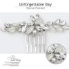 Olbye Wedding Hair Comb Headpieces for Bride Hair Comb Crystal Bridal Hair Accessories (Silver)