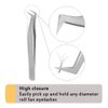Eyelash Extension Tweezers for Volume Lashes Professional Precision Stainless Steel VETUS 6A-SA Mega Curved L Angled Tips Flat Lashing Tweezer Tools for Individual Eye Lash Extensions 3d Fan Supplies