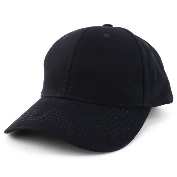 Armycrew 2XL Oversized Soft Brushed Cotton Baseball Cap - Black - 2XL