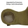 AOUTACC Airsoft Mesh Mask, Half Face Mesh Masks with Ear Protection for CS/Hunting/Paintball/Shooting (Mesh Ear, CP)