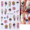 6 Sheets Iridescent Nail Art Stickers 3D Self Adhesive Holographic Nail Stickers Irregularity Abstract Eyes Nail Decals Rainbow Mushroom Star Moon Nail Design Stickers for Women DIY Acrylic Nail Art