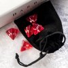 Yiotfandoll 5PCS Polyhedral Dice 20mm D4 for Dungeons and Dragons DND RPG MTG Dice Table Games Red with Black Bag