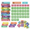 EAMAY Classroom Monthly Calendar Pocket Chart with 71 Cards for Kids Learning for Home,Homeschool Supplies and Classroom Must Haves!(Black)