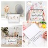 63 Pcs Bridesmaid Proposal Gift Sets Maid of Honor Matron of Honor Bride Gifts Bridal Shower Cosmetic Makeup Bags Scrunchies Hair Knotted Bracelets Invitation Cards for Wedding (Flowers)