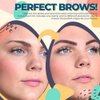 Eyebrow Stamp Shaping Kit, One Step Brow Stamp Stencil Kit Waterproof Eye Brow Stamp Makeup Tools Eyebrow Definer with 6 Reusable Eyebrow Stencils (Dark Brown)