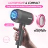 ANIEKIN Hair Dryer, 1875W Ionic Blow Dryer with Diffuser and Concentrator for Women Curly Hair Fast Drying as Constant Temperature, Portable Hair Dryer for Travel, Light Grey