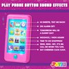 JOYIN Pretend Play Smart Phone, Keyfob Key Toy and Credit Cards Set, Kids Toddler Cellphone Toys, Toddler Birthday Gifts Toys for 1 2 3 4 5 Year Old, Kids Presents Toys