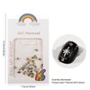 BAIYIYI Nail Art Studs 3D Gold Silver Star Nail Studs Nail Charms Star Shape Metal Nail Rivets Charms Gemstone Jewelry DIY Nail Art Decorations Manicure Supplies