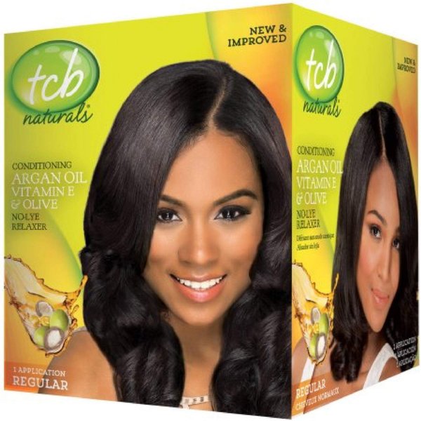 TCB Naturals Olive Oil No Lye Relaxer Kit, Regular,Pack of 6