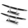 MIZUGIWA 5 inch Boat Cleats 316 Stainless Steel Dock Cleat for Boat,Open Base Boat Cleat,Mooring Boat Deck Cleats with Fasteners,Marine Cleats for Boat Docks, Decks,Kayaks,Pack of 2