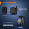Nilight Side Lights Rocker Switch Led Light Bar Switch 5Pin Laser On Off SPST switches 20A/12V 10A/24V Switch Blue with Jumper Wires Set for Cars Trucks RVs,2 Years Warranty
