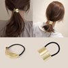 Generic Hair Elastic Rope Metal Geometric Elastic Hair Ties Horsetail Hair Rope 3 Styles for Women Hair Accessories