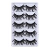 Mink Lashes 25mm False Eyelashes LASGOOS Siberian Luxurious Soft Cross Thick Very Long Wedding Dram Party 5 Pairs Pack 3D Fake Eye Lashes (E87-5)
