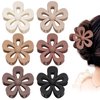 Flower Hair Claw Clip for Women Girls - Cute Matte Flower Non Slip Big Hair Clips for Thick Hair - Strong Hold