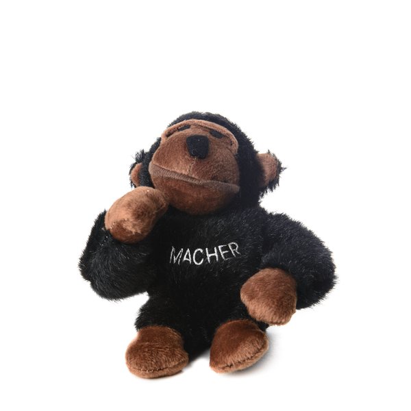 Copa Judaica Chewish Treat Macher Gorilla Squeaker Plush Dog Toy, 6 by 3 by 8-Inch, Dark Brown
