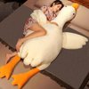 LOWEMN Giant Goose Stuffed Animal 20 in-Very Fat Duck Plush Pillow Hugging Comfy,Cute Huge Swan Plushies Gifts for Girls Kids Birthday Valentine's Day (20 in, White)