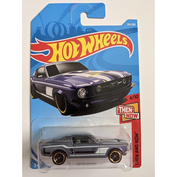 Hot Wheels Then and Now 4/10, Purple '67 Mustang 315/365 50TH Anniversary Card