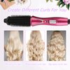 Electric Hair Curler, Hot Curler Brush Professional Anti-Scald Instant Heat Up Curling Wands Instant Heat Styling Brush Suitable for All Hair Types (US Plug（110-240V）)