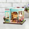 Foyucool DIY Miniature House Kit, Dollhouse Kit with Furnitures, 1:24 Mini House Making Kit for for Adult to Building, Halloween/Home Decorations/Gifts for Family and Friends, Tailor's Store