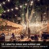Banord 29FT Globe Outdoor String Lights, Shatterproof Patio Lights with 15 Dimmable Plastic Bulbs, Waterproof Hanging Lights String for Porch Backyard Cafe, E12 Socket Base
