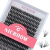 NICROOM Lash Clusters 240pcs Individual Lashes 50D 0.07D Curl 14-18mm DIY Eyelash Extension Mixed Tray Faux Mink Wispy Soft&Natural Cluster Lashes False Eyelashes(50D-0.07D-14-18mm)