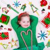 VioraWhite 36 Sets Christmas Craft Kits Christmas Ornaments Stick DIY Winter Craft Stick Bulk Santa Snowman Elf Reindeer Ornaments Art Sets for Kids Holiday Classroom Activities Party Favors
