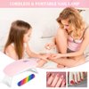 URAQT Mini Gel Nail Lamp, Portable Professional 6W UV LED Gel Nail Dryer with USB, Curing Lamp Professional Nail Art Tool Accessory for All Gel Nail Polish, Gift for Valentines Birthday