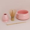 LezayXtra Pink Matcha Kit - Large Capacity Glossy Ceramic Matcha Bowl and Whisk Set, Easy to Whisk & Clean, 19oz