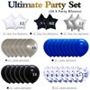 New Years Eve Party Supplies, Graduation Decorations Class of 2025 Party Balloons, 40in 2025 Foil Balloons, Latex Balloons for Birthday Wedding Prom Night Anniversary Bachelorette (Navy Blue Black)