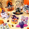 Pajean 24 Pack Halloween Craft Kits Make Your Own Halloween Craft DIY Halloween Craft Stickers Ornament DIY Arts and Crafts for Kids Classroom Activities