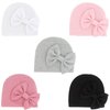DRESHOW BQUBO Newborn Baby Hats Hospital Hat Baby Cotton Beanie Infant Bow Hats for 0-6 Months