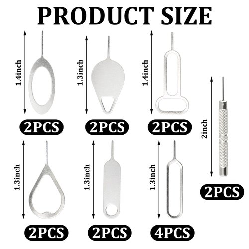 16 PCS SIM Card Removal Tool, SIM Card Tool, with 100 PCS Mobile Phone Dust Plugs Type-C Data Plugs, Smooth and Burr-Free, Easy to Use, Suitable for All Models of Mobile Phones