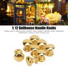 SPYMINNPOO 8Pcs 1:12 Scale Miniature Round Head Knobs, Metal Dollhouse Door Handle Knobs Furniture Knobs Accessories (Gold)