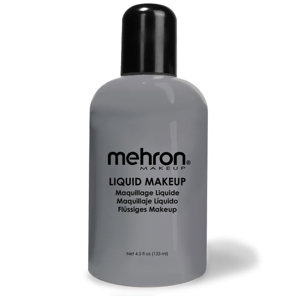 Mehron Makeup Liquid Makeup | Face Paint and Body Paint 4.5 oz (133 ml) (MONSTER GREY)