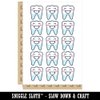 Happy Smiling Tooth Dentist Temporary Tattoo Water Resistant Fake Body Art Set Collection - 15 2" Tattoos (1 Sheet)