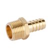 U.S. Solid Brass Hose Fitting, Adapter, 1/2" Barb x 1/2" NPT Male Pipe Fittings