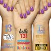 13th Birthday Temporary Tattoos (2 Pages) - Official Teenager Party Supplies, Ideas, Gifts and Decorations