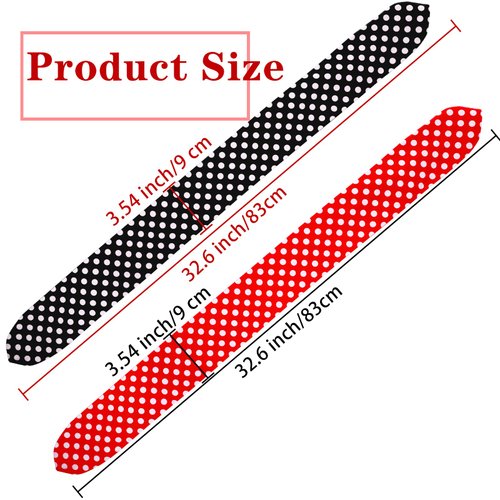 2 Pieces Polka Dot Headband Bandana Headband 50s Costume Hair Accessories Bows Wide Headwrap for Women and Girls (Big Dots)