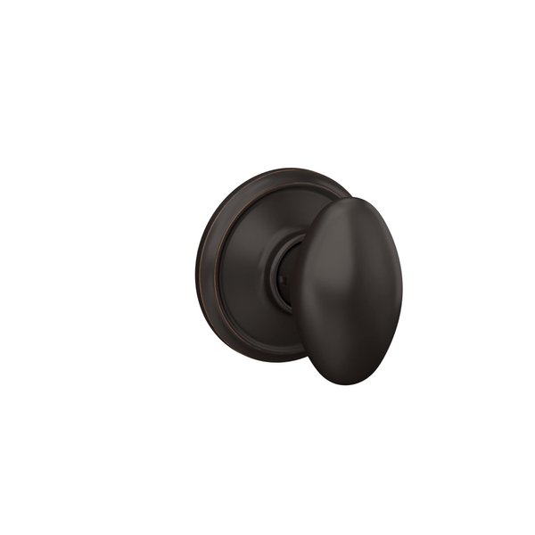 Schlage F10 SIE 716 Sienna Door Knob, Hall & Closet Passage Lock, Aged Bronze