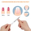 6 Pieces Metal Nail File with Nail Cleaner Tip 5.5’’ Stainless Steel Nail File Thin Durable Toenail File Professional Diamond Nail Buffer Double Sided Nail File for Natural Nails