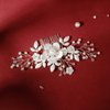 Sliver Flower Hair Comb Leaf Wedding Hair Comb Bridal Hair Accessories For Brides and Bridesmaids