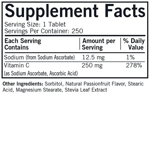 Kirkman Labs Vitamin C 250 mg Chewable Tablets with Stevia-250 Count