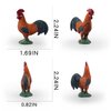 LC JoyCre Rooster Toys Rooster Figurine Toy Animal Figurines for Toddlers Preschool Animals Figures Eduactional Project Diorama Model Toy for Kids